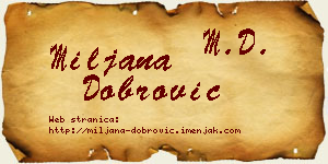 Miljana Dobrović vizit kartica